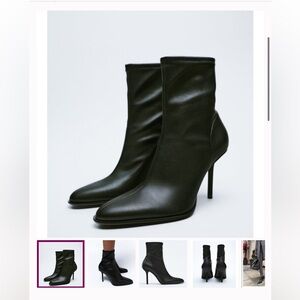 Tight black Zara ankle booties